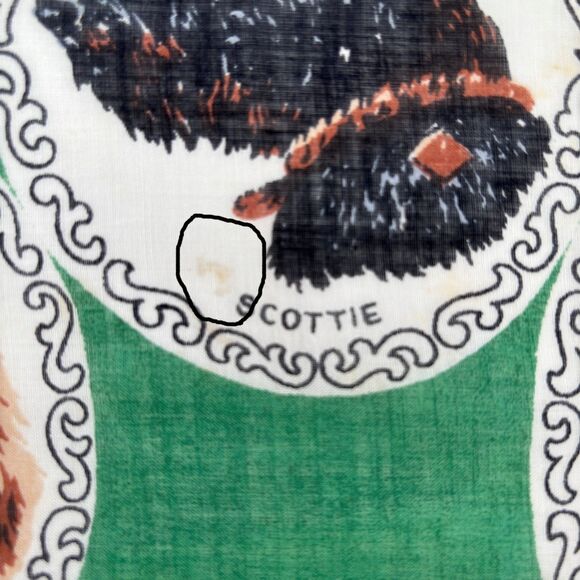 Vintage Dog Handkerchief German Shepherd Scottie Collie Cocker Spaniel - Picture 3 of 4